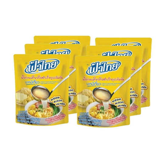 Fathai Instant Concentrated Noodle Soup Egg And Wonton 350g x6