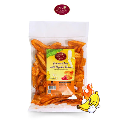 Sriwanna Gold Banana Chips With Paprika Flavar 90g