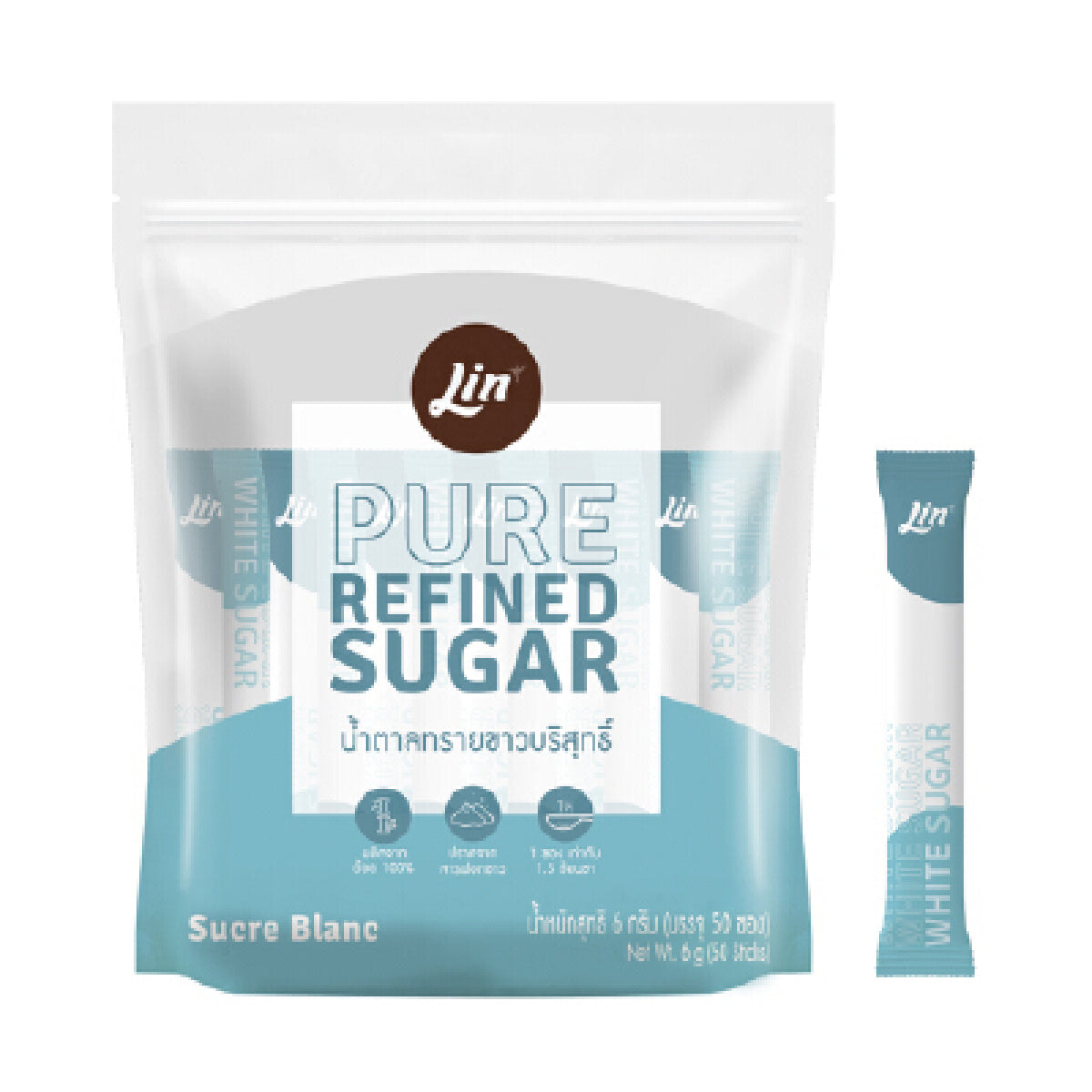 Lin Refined Sugar 6gm X 50