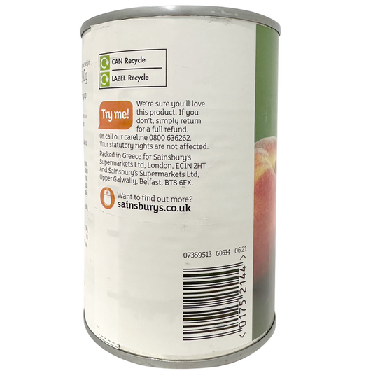 Sainsbury's Peach Halves In Syrup