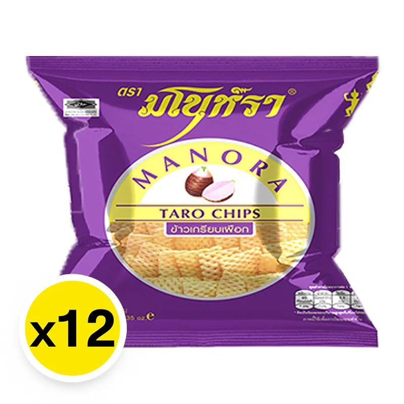 Manora Fried Chips Taro 10g x12