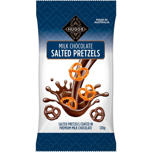 Hugos Salted Pretzels Milk Chocolate