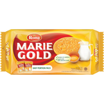 Roma Marie Gold biscuits, a pack of confectionery snacks with crispy, golden cookies in a colorful wrapper.