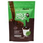Holy Choc Mint Chocolate Cocoa Mix in a cup, creamy and smooth drink with a mint chocolate flavor from Holy Choc.