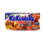 House Kokumaro Curry Hot 140g dry grocery packet with vibrant label and product details visible.