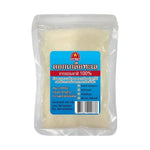 Chada Real Sea Salt Flower 100% Natural Rat, 400g, dry grocery product with flaky, white sea salt crystals in a clear container.