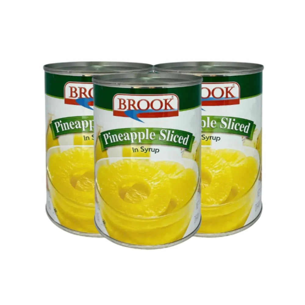 BROOK [pack 3] Pineapple Slices In Syrup 20 Ounces 565g