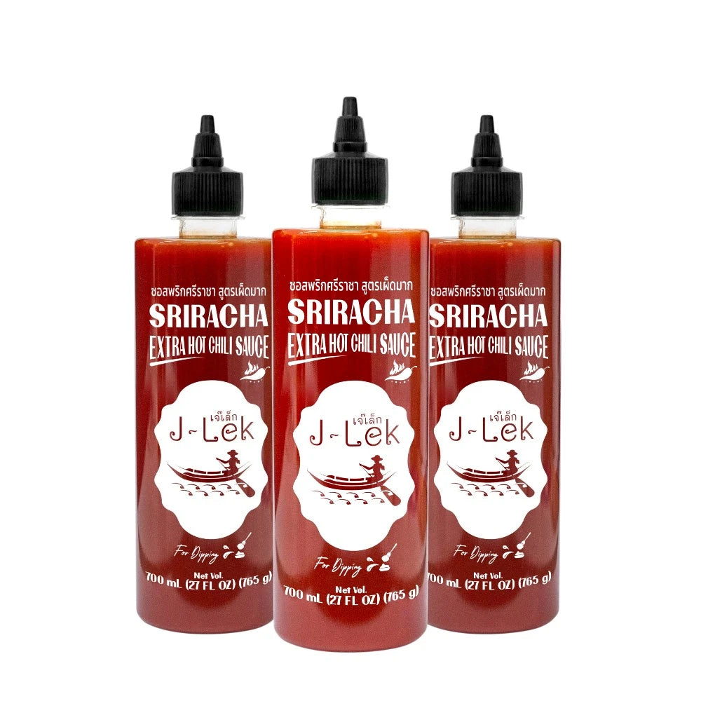 J-lek Sriracha Chili Sauce Very Spicy Formula Pack Of 3 Bottles