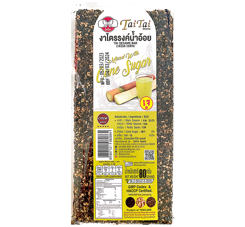 Tai Tai Sesame Bar Mixed With Cane Sugar