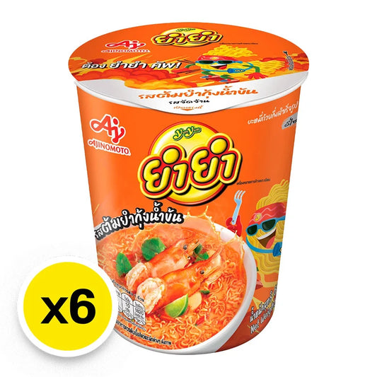 Yumyum Cup Instant Noodles Tom Yum Kung Creamy 60g x6