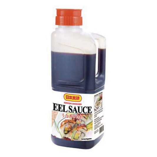 NIHON SHOKKEN Unagi Sauce 2L bottle, Japanese eel sauce with rich, savory flavor for grilled eel and Asian cuisine.