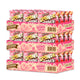 Grinny Sponge Bomb Snack Extreme Strawberry flavor, 15g pack, 12 pieces per box, colorful sponge-shaped candy on a white background.
