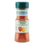 McGarrett paprika powder in a jar, vibrant red spice for cooking and seasoning, part of McGarrett grocery product line.