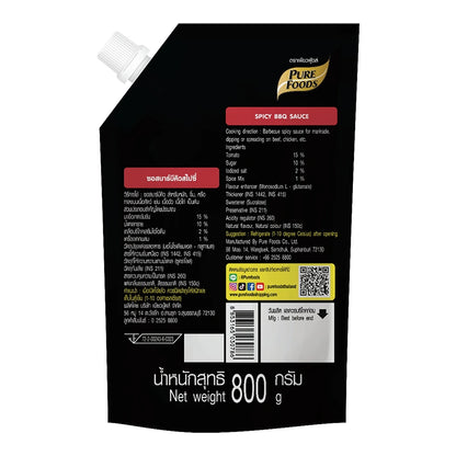Pure Foods Spicy BBQ Sauce 800g