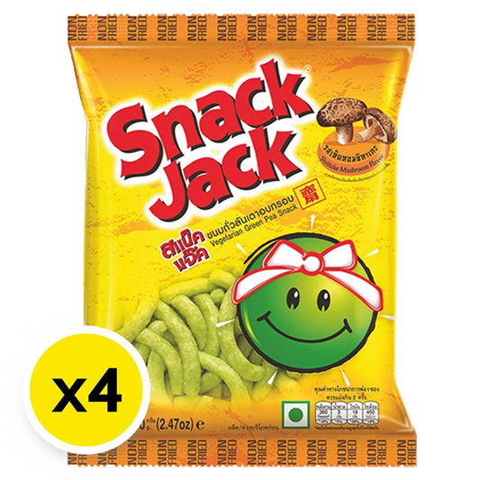 SNACK JACK Green Pea Snack Shiitake Mushroom Flavour 70g x4