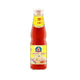 Vegetarian chili sauce by DEKSOMBOON in a 360g jar, showcasing vibrant red chili and vegetable ingredients.