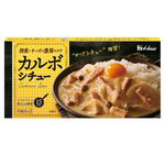 House Carbonara Stew in a bowl, ready to serve, featuring rich pasta and creamy sauce in a grocery product image.