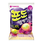 Orion Grape Ball Jelly snack in 67g package, dry grocery confectionery with colorful grape-flavored jelly balls.