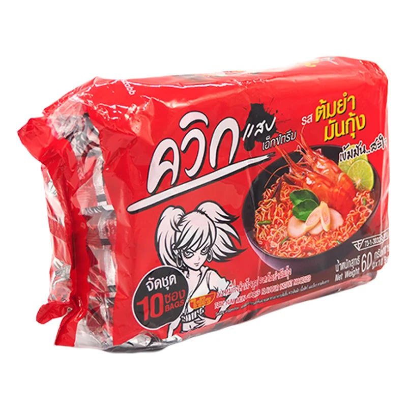 Quick Tom Yum Mun Goong Flavour Instant Noodles 60g x10