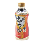 Kikkoman Hon Tsuyu 500ml Japanese soy-based dipping sauce and soup base, dark liquid in a glass bottle.