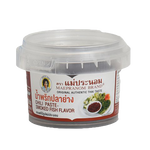 Mae Pranom Grilled Fish Chili Paste in jar, traditional Thai grocery product with vibrant label and rich chili and fish ingredients.