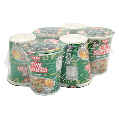Nissin Cup Instant Noodle Minced Pork Flavour 77g x6
