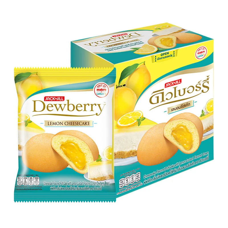 DEWBERRY Puff Cake Lemon Cheese Cake 12 Pcs 15g