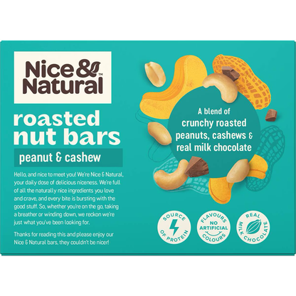 Nice & Natural Roasted Nut Bars Peanut And Cashew