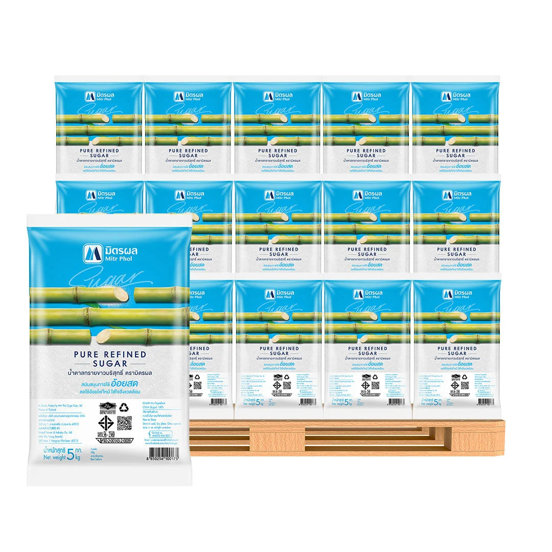 MITR PHOL Pure Refined Sugar (1 Pallet) 5kg x225 bags