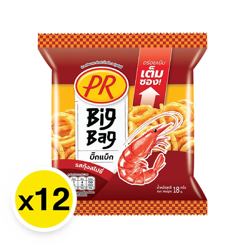 PR Big Bag Rice Cracker Spicy Shrimp Flavor 18g x12