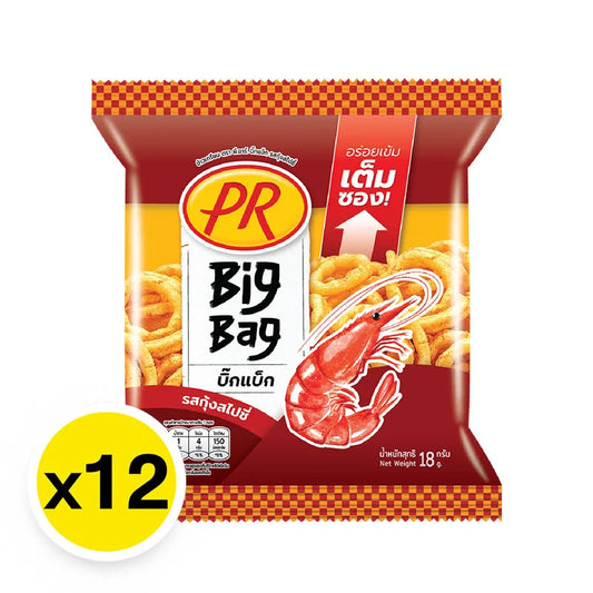 PR Big Bag Rice Cracker Spicy Shrimp Flavor 18g x12