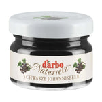 Jar of Darbo Black Currant Jam, a 60g dry grocery product with a dark purple jam visible in the image.