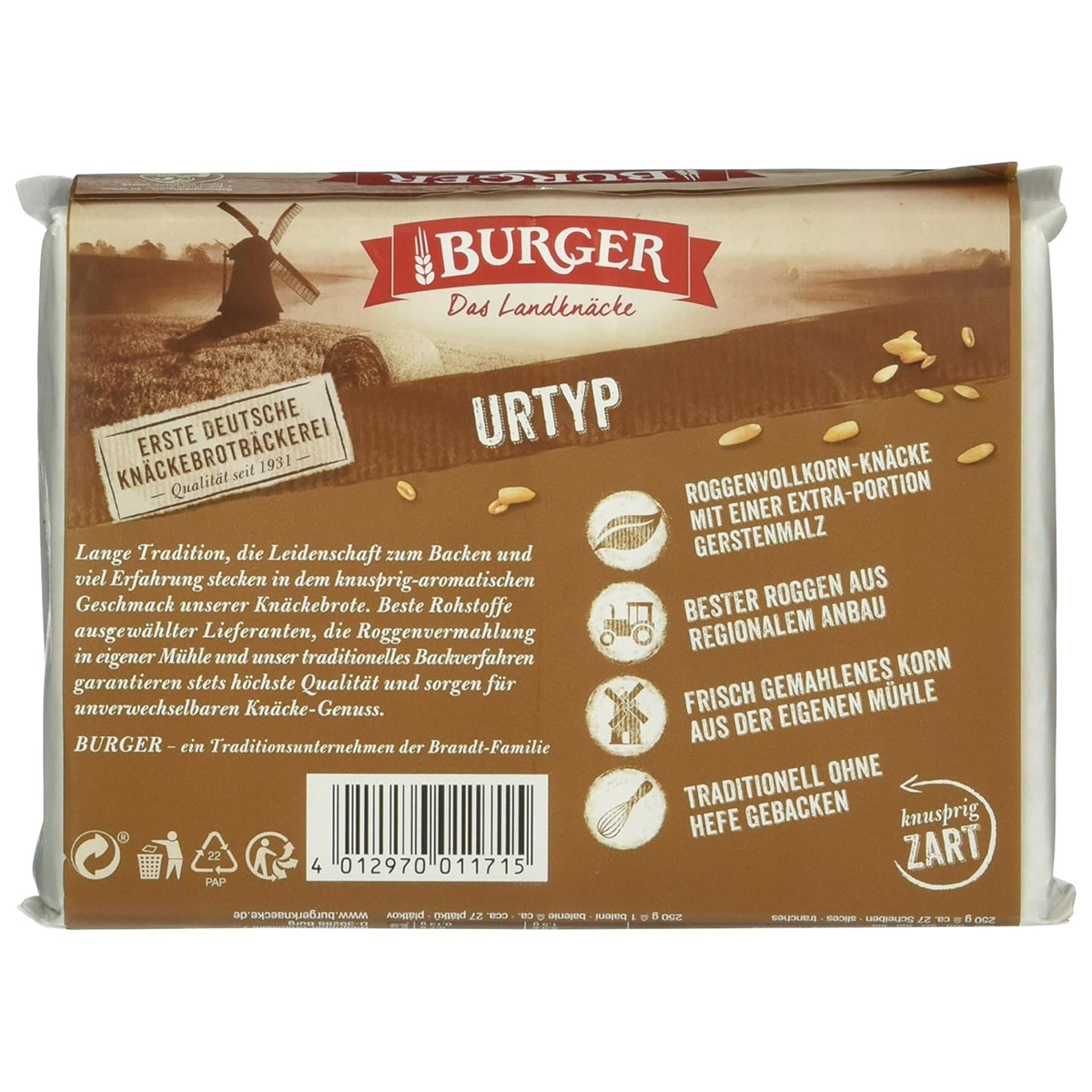 Burger Urtyp Crispbread