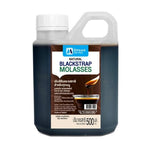 Mitrphol Blackstrap Molasses Food Grade 500ml bottle, dark syrup used in baking and cooking, on a white background.