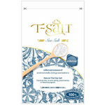 T-Salt Sea Salt bag for grocery, showing a clear view of the textured salt inside and the T-Salt brand label.