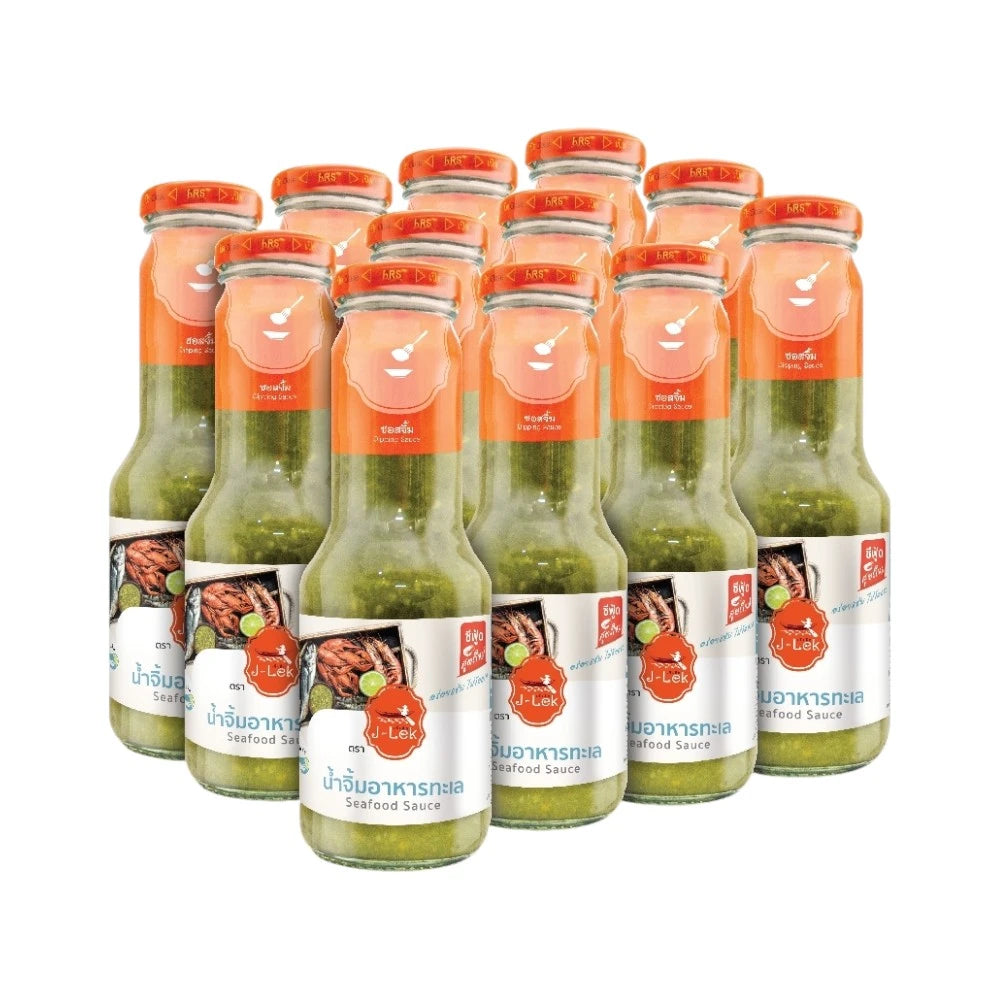J-lek Jae Lek Seafood Sauce Glass Bottle Pack Of 12 Bottles 345g