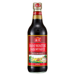 Haday Dark Soy Sauce 500ml bottle, rich brown color, for cooking and seasoning in dry grocery kitchen essentials