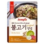 Sempio Korean BBQ Bulgogi Original Stir Fry Sauce bottle, showcasing the label and product packaging for Korean cuisine.