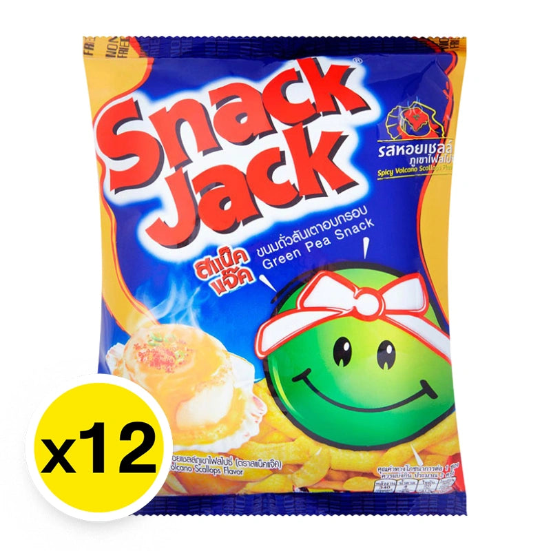 Snack Jack Green Pea Spicy Volcano Scallops Flavor 15g x12
