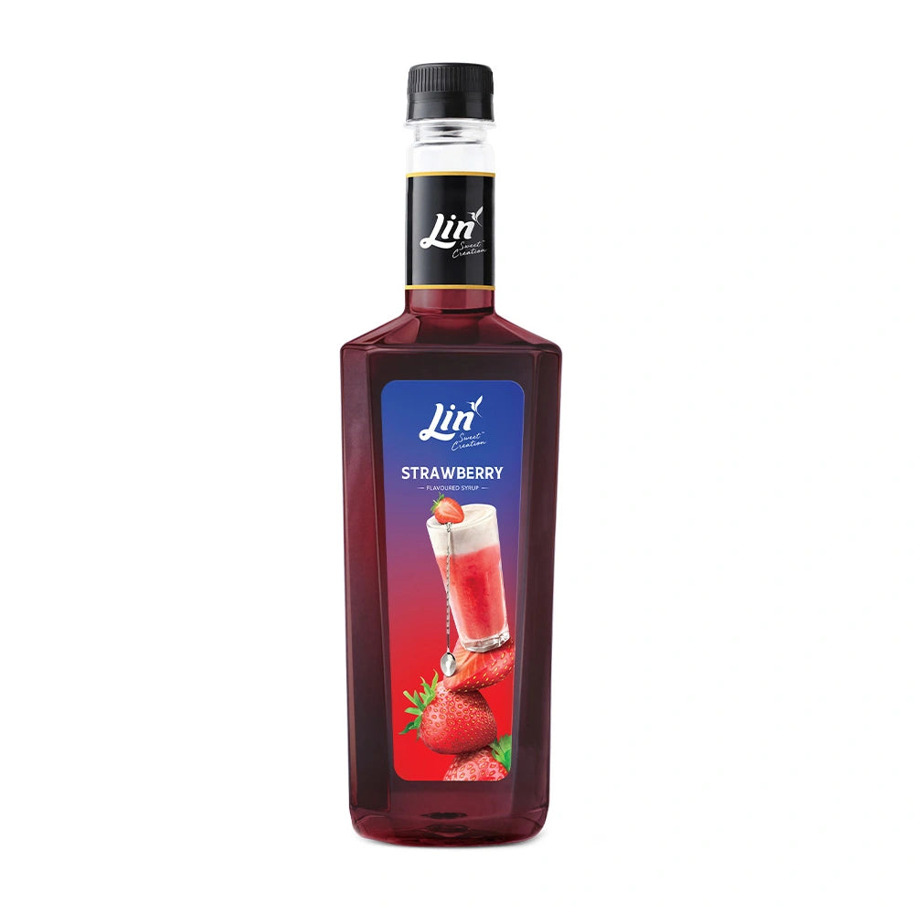Lin Syrup Strawberry Scent Syrup For Mixed Drinks (size .) 750ml