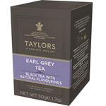 Cup of Taylors Earl Grey Tea in a white mug, showcasing the brewed tea with a hint of citrus aroma.