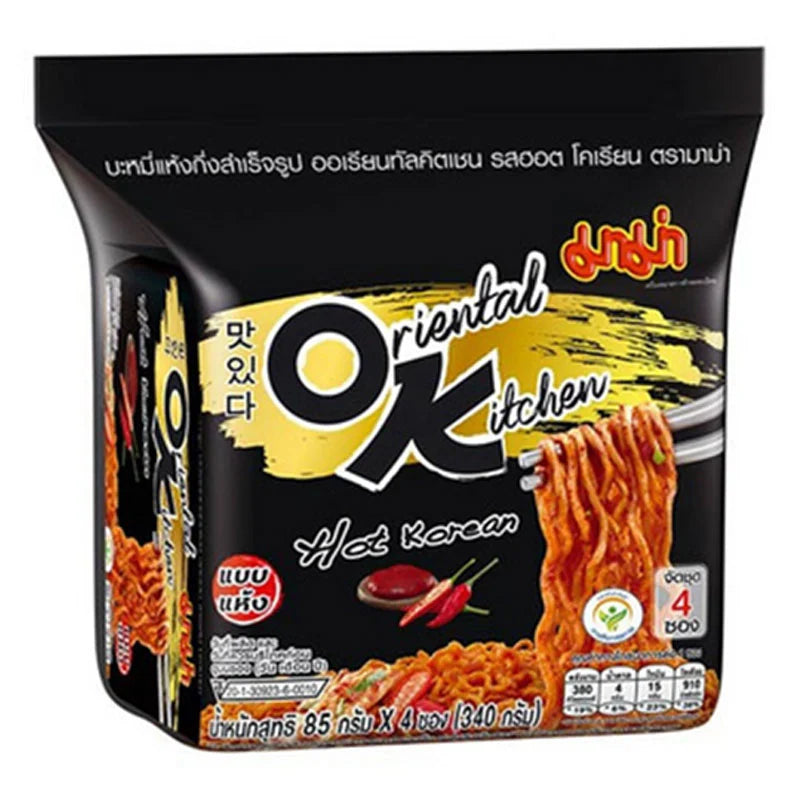 Mama Oriental Kitchen Instant Noodles Hot Korean 85g x4
