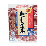 Marutomo Dashinomoto 1kg dry grocery product, Japanese seasoning granules in a clear bag, with label visible.