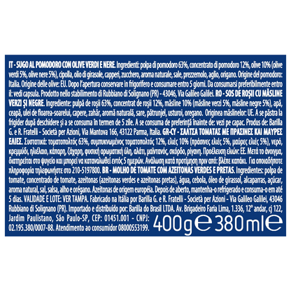 Barilla Olive Mediterranee Sauce