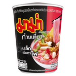 Bottle of Mama Thin Yentafo Sauce Extreme, a spicy Thai noodle sauce from Mama, with red chili and garlic visible on the label.