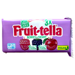 Fruittella Berries & Cherry confectionery snacks with colorful berry and cherry-flavored candies in a clear bag.