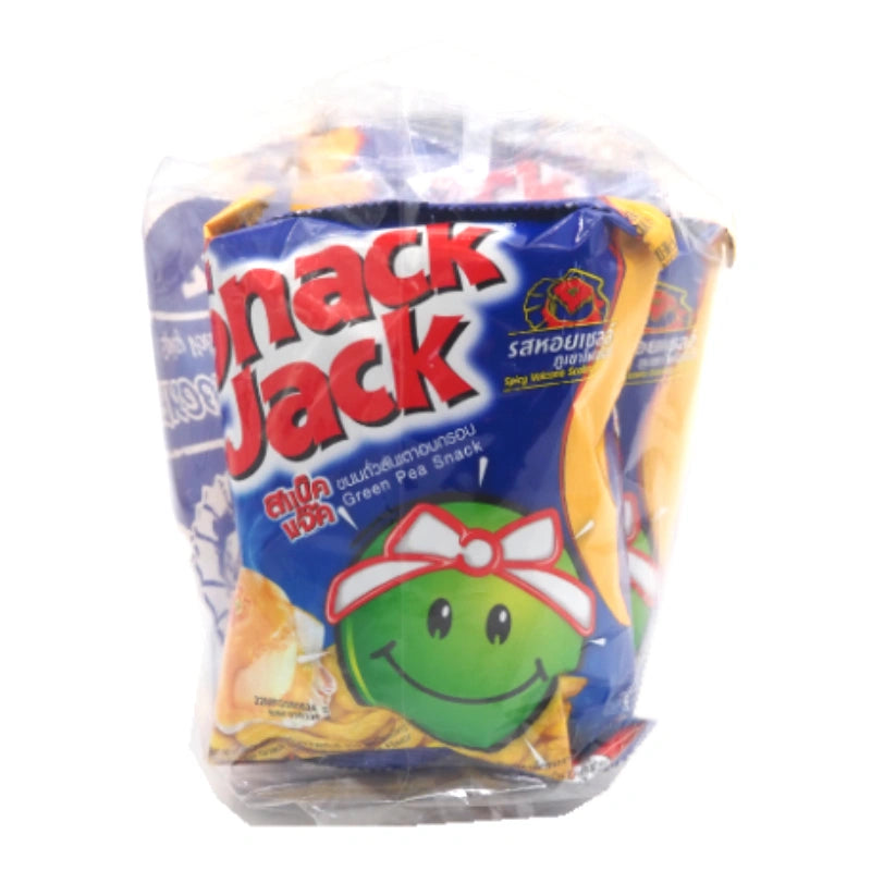 Snackjack Green Pea Snack Spicy Volcano Scallops Flavor 62g x4