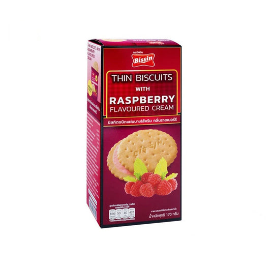 Bissin Thin Raspberry Flavored Biscuits 1 Box 170g