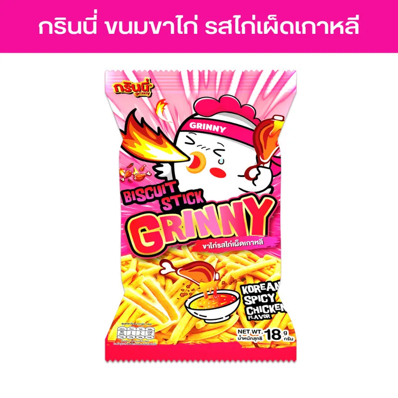 Grinny Biscuit Stick Korean Spicy Chicken Flavour 18g
