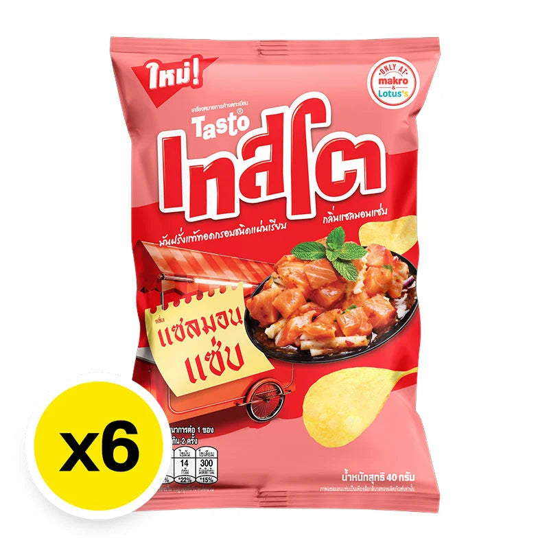 Tasto Potato Chip Salmon Zapp 40g x6